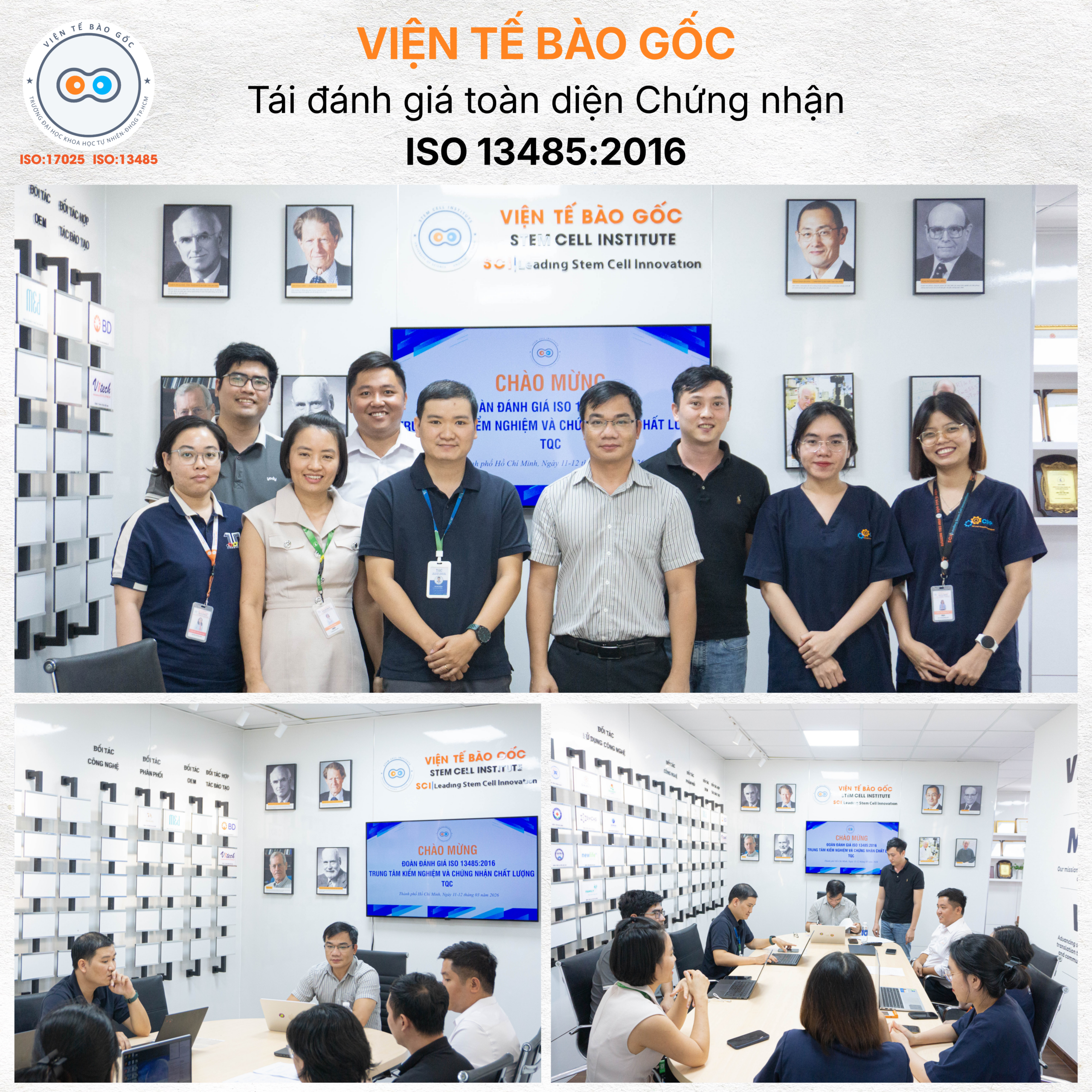 Viện Tế bào gốc tái đánh giá toàn diện hệ thống quản lý chất lượng ISO 13485:2016