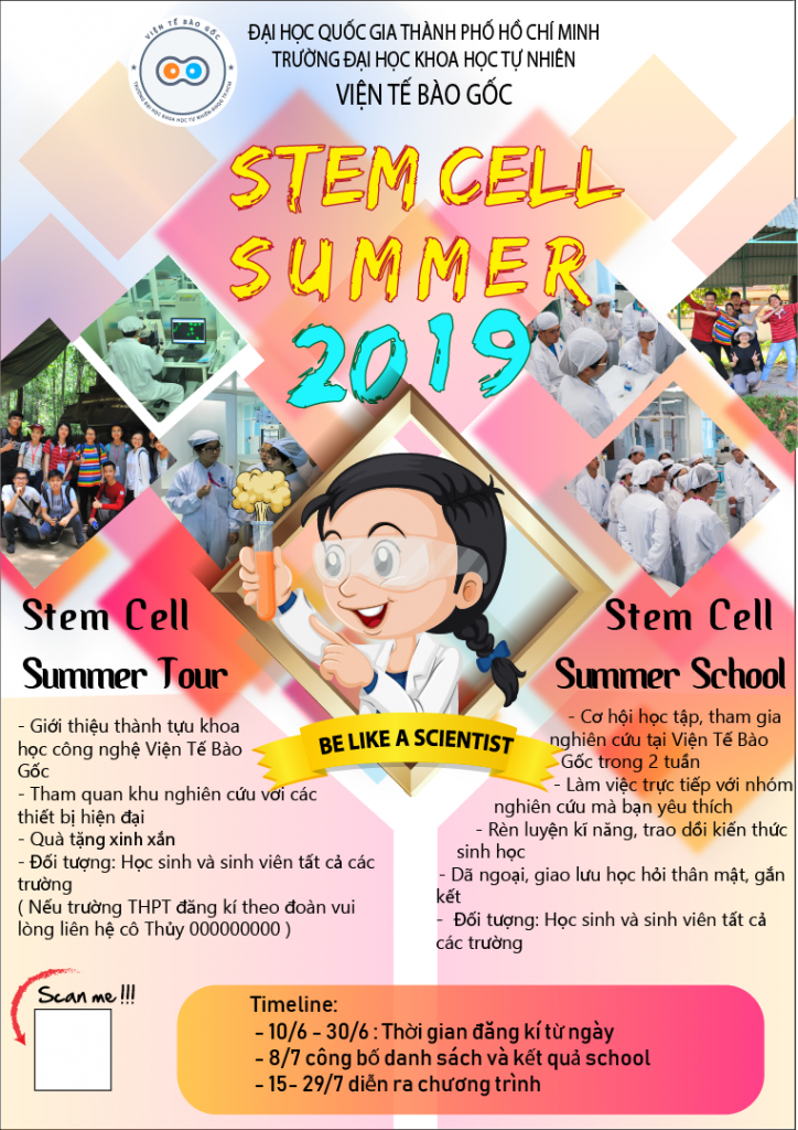 STEM CELL SUMMER_chương trình khoa học hè thú vị cho học sinh sinh viên